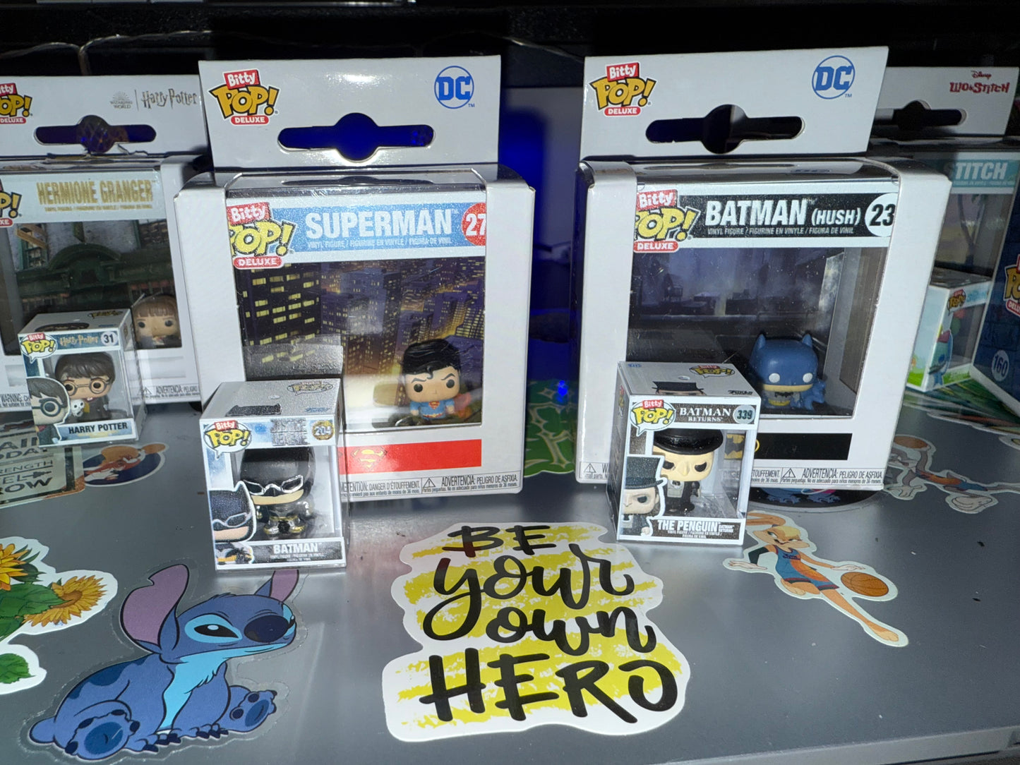 Funko Bitty Pop deluxe DC Superman and Batman with bitty Pop!
